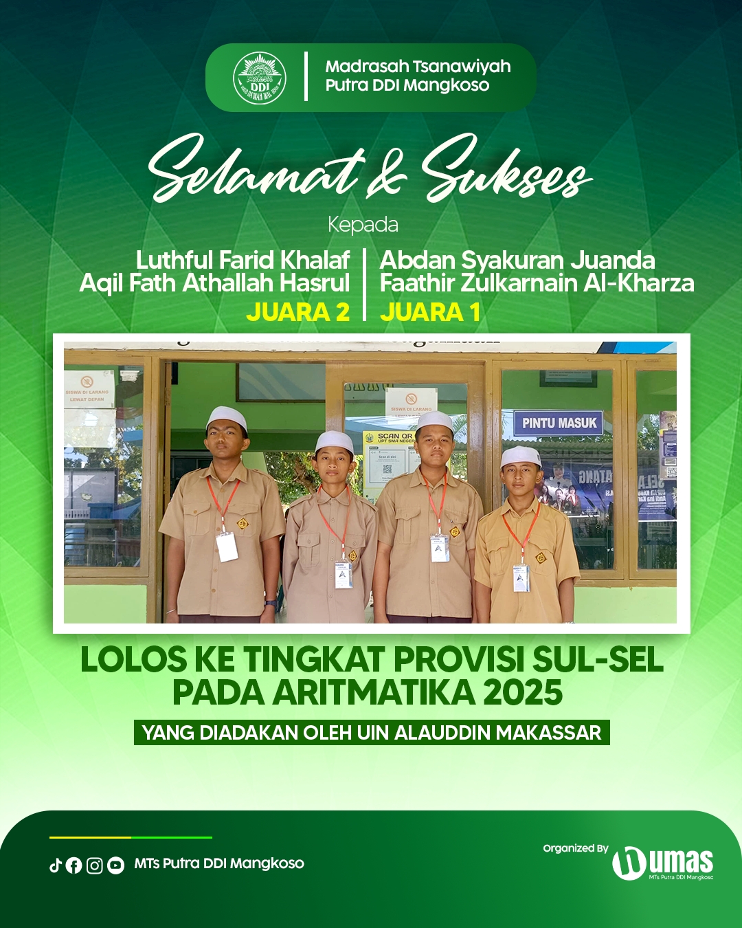 Juara 1 Olimpiade Aritmatika